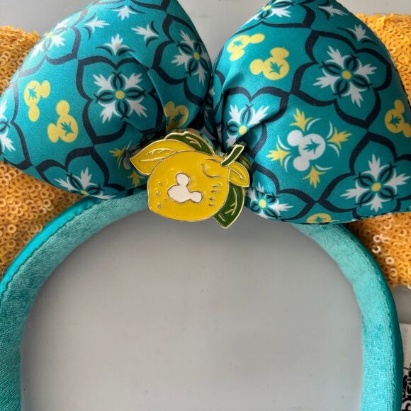 Disney Parks Epcot Saluti Limoncello Italy Minnie Mouse Ears Headband Lemon - Picture 2 of 6